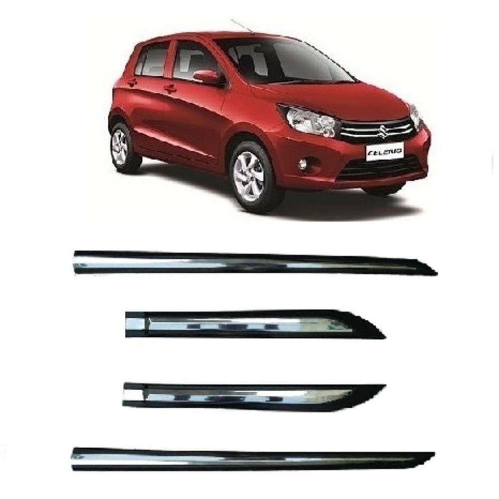 Door Side Beading For Celerio   - Silver & Black